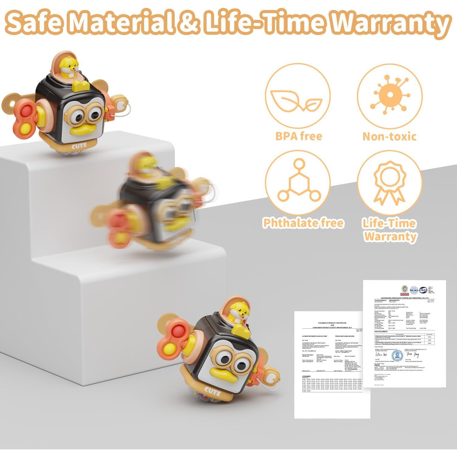 Juguete Montessori OSIMILY Cubo Sensorial 6 Paneles 1 Año