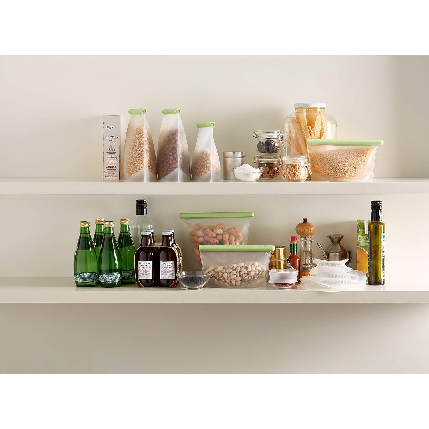 Bolsas de Silicona Reutilizables Lekue - Juego de 3 Herméticas