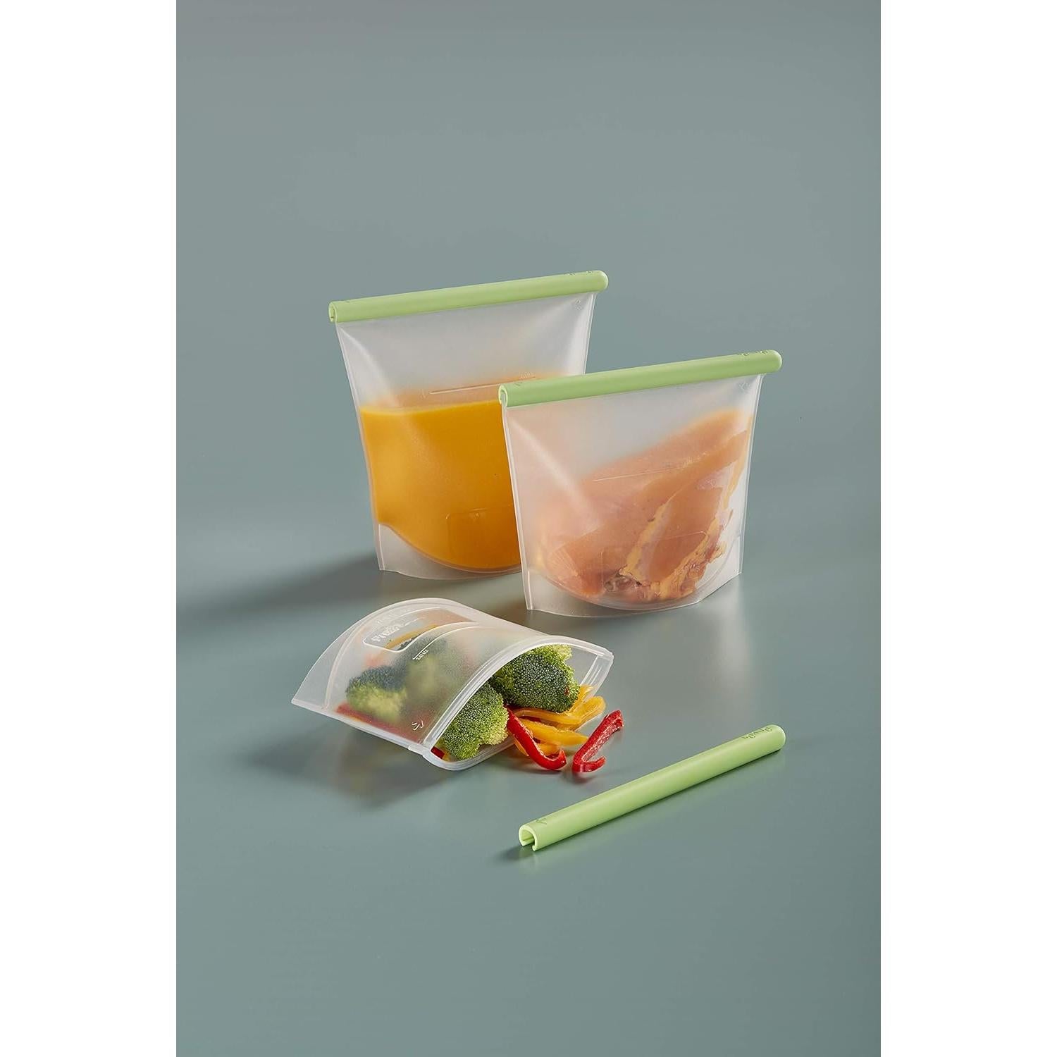 Bolsas de Silicona Reutilizables Lekue - Juego de 3 Herméticas
