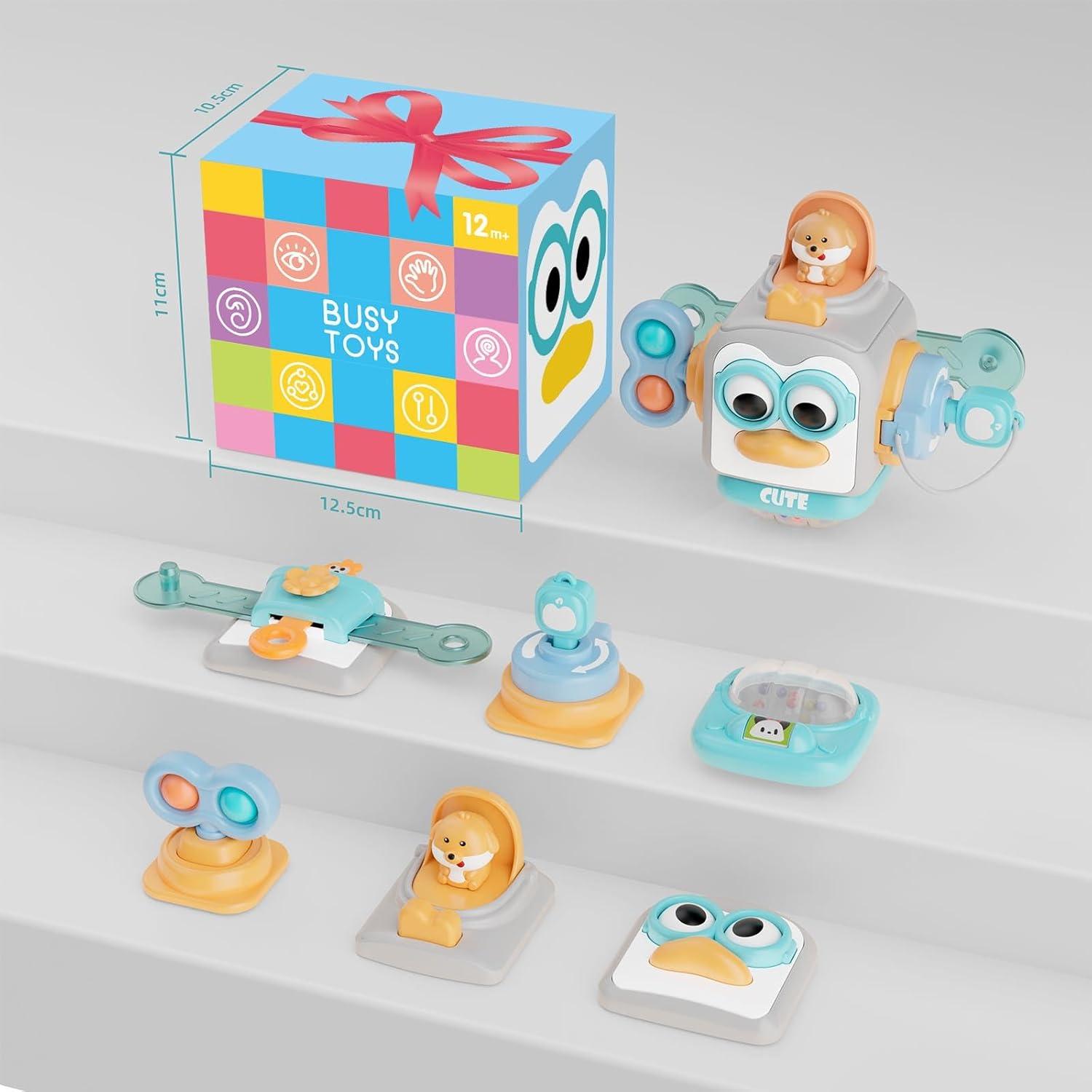 Juguete Montessori Osimily Cubo Ocupado 6 Funciones 0-3 Años