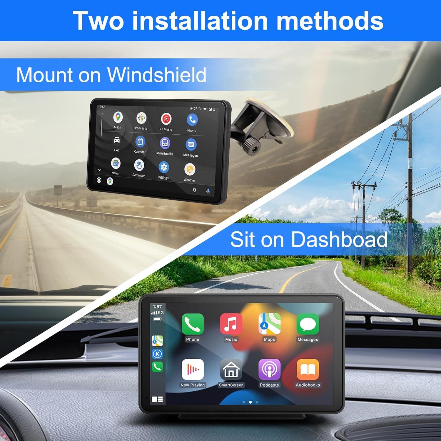 Pantalla táctil 7" ONCHEER Carplay Android Auto HD Bluetooth