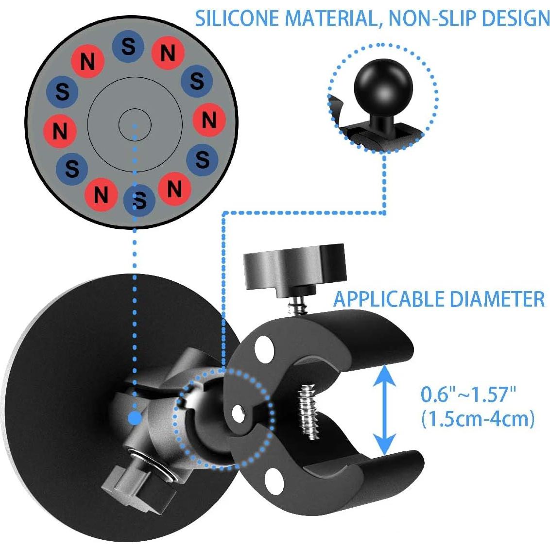 Soporte Magnético para Selfie Stick usmallbee con Brazo Doble