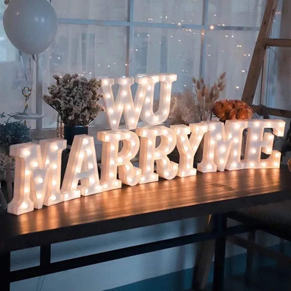 Letras Iluminadas MUMUXI LED para Decoración Fiesta Boda Navidad