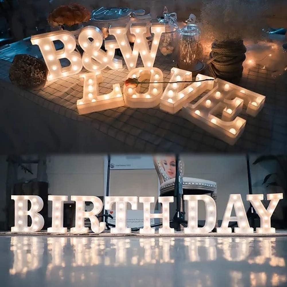 Letras Iluminadas MUMUXI LED para Decoración Fiesta Boda Navidad