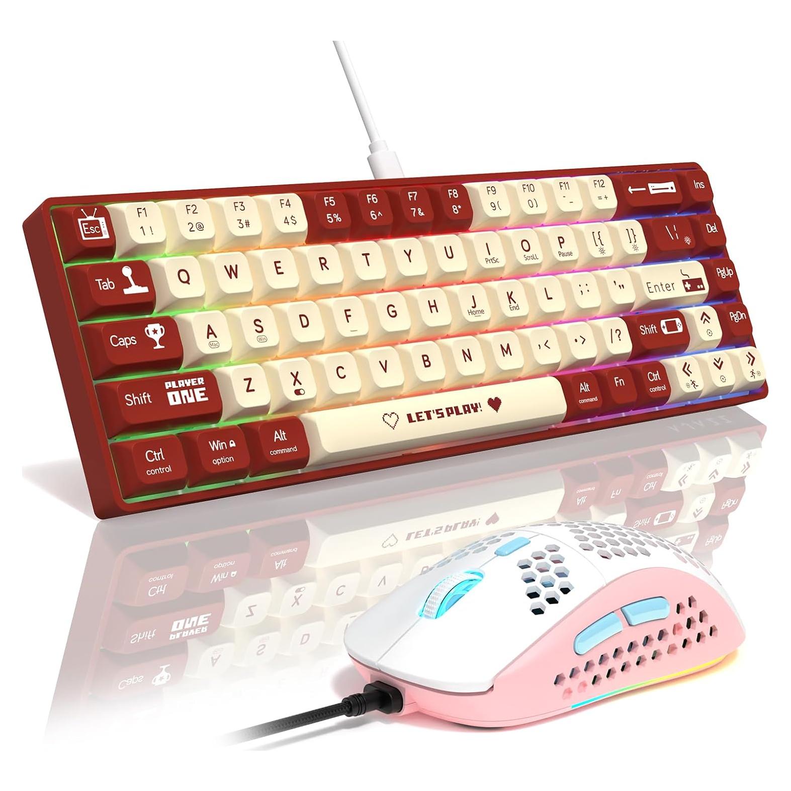 Combo Teclado Mecánico AJAZZ AK680 y Ratón RGB PBT 60%