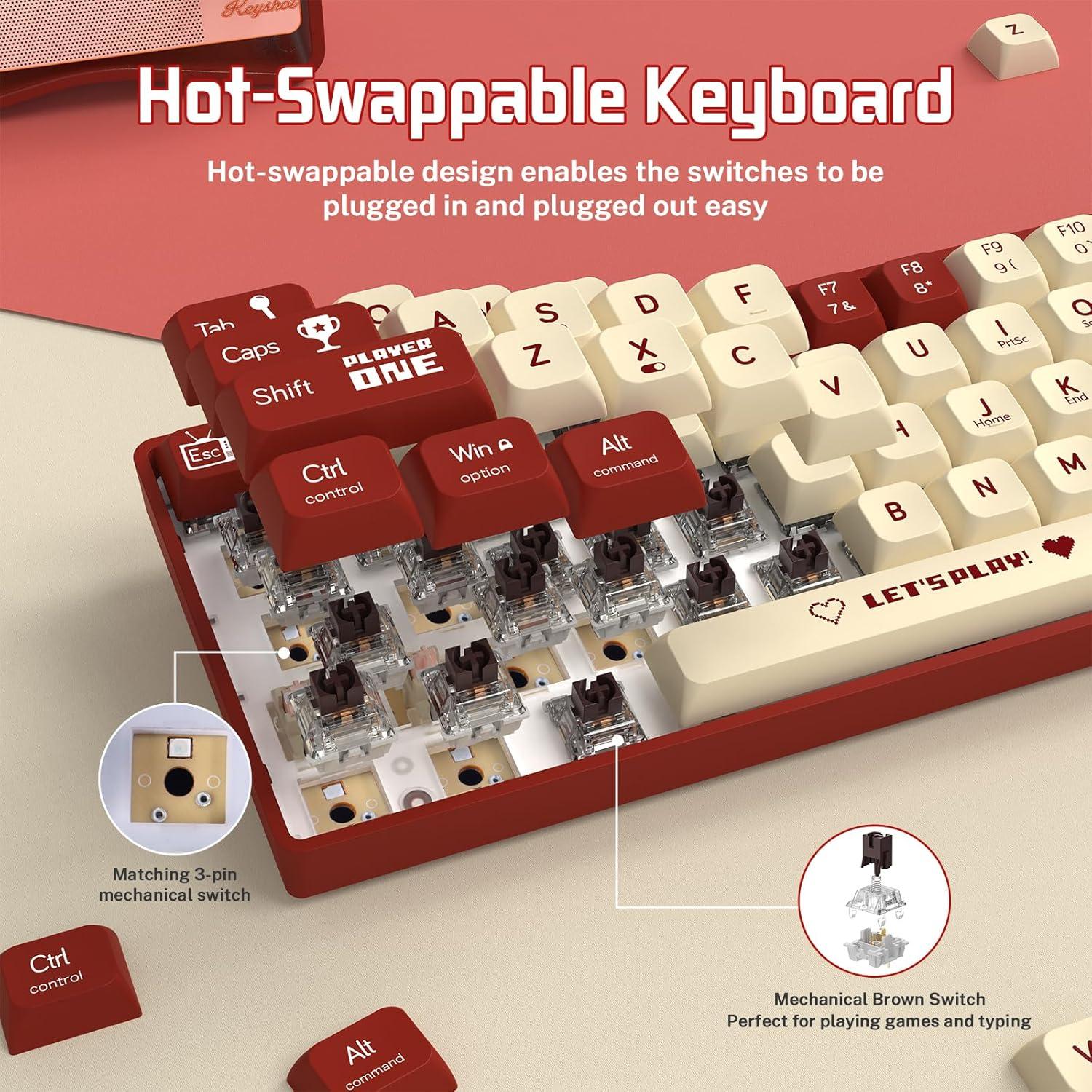 Combo Teclado Mecánico AJAZZ AK680 y Ratón RGB PBT 60%