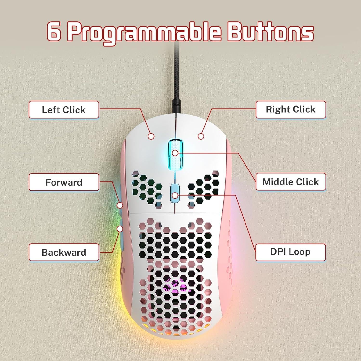 Combo Teclado Mecánico AJAZZ AK680 y Ratón RGB PBT 60%