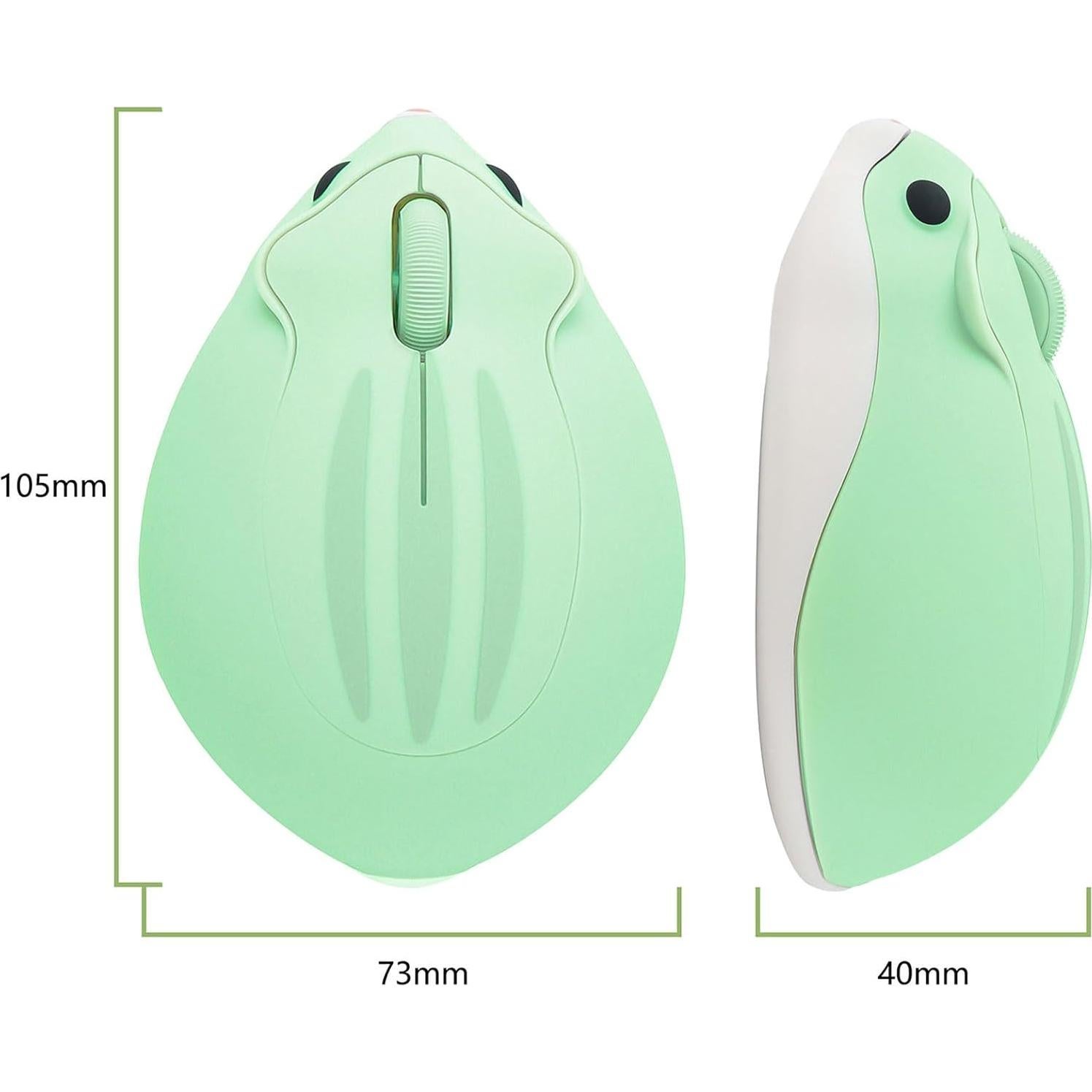 Ratón Inalámbrico CHUYI en Forma de Hámster Verde 1200DPI