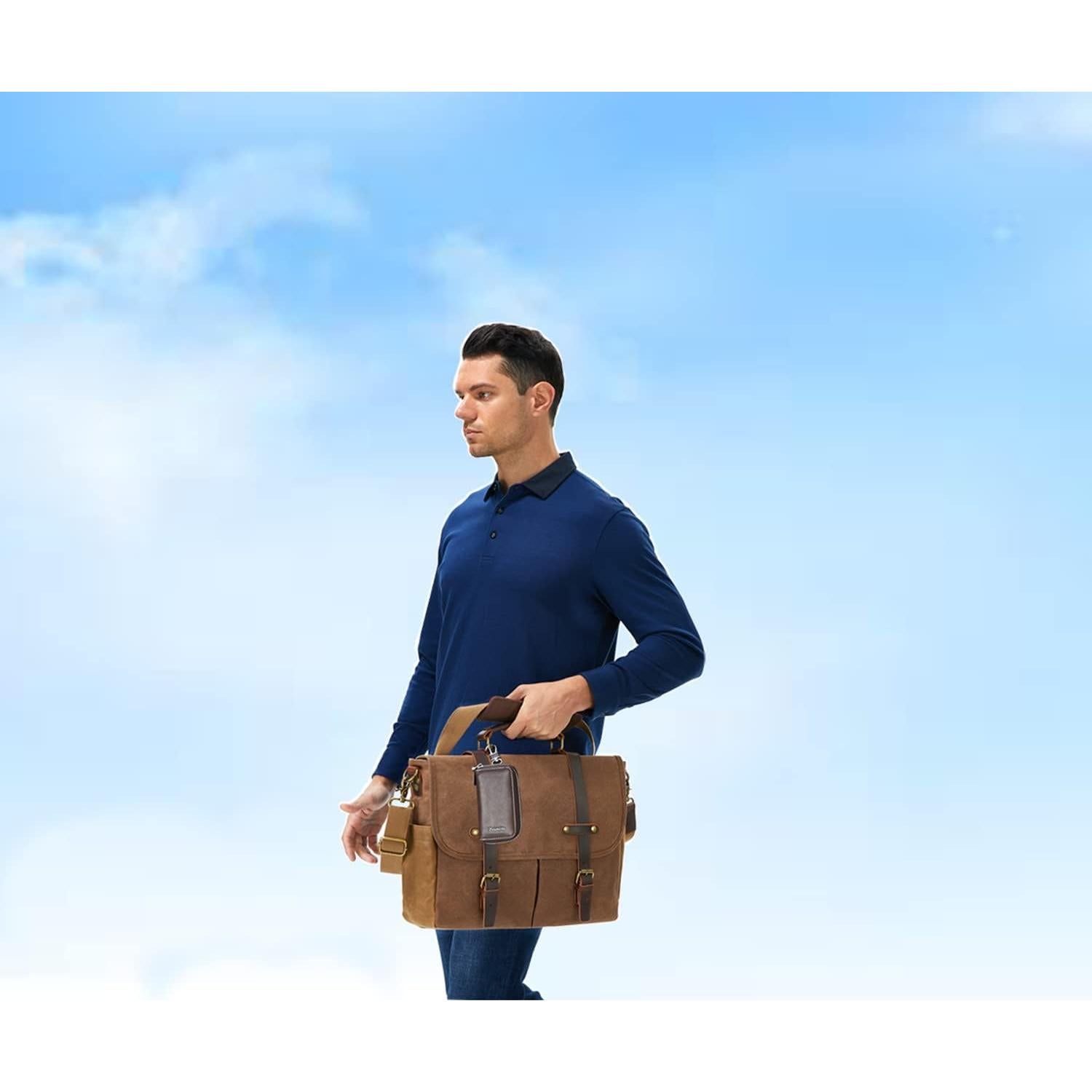 Bolsa Mensajera Impermeable Zoyscty para Laptop 15.6"