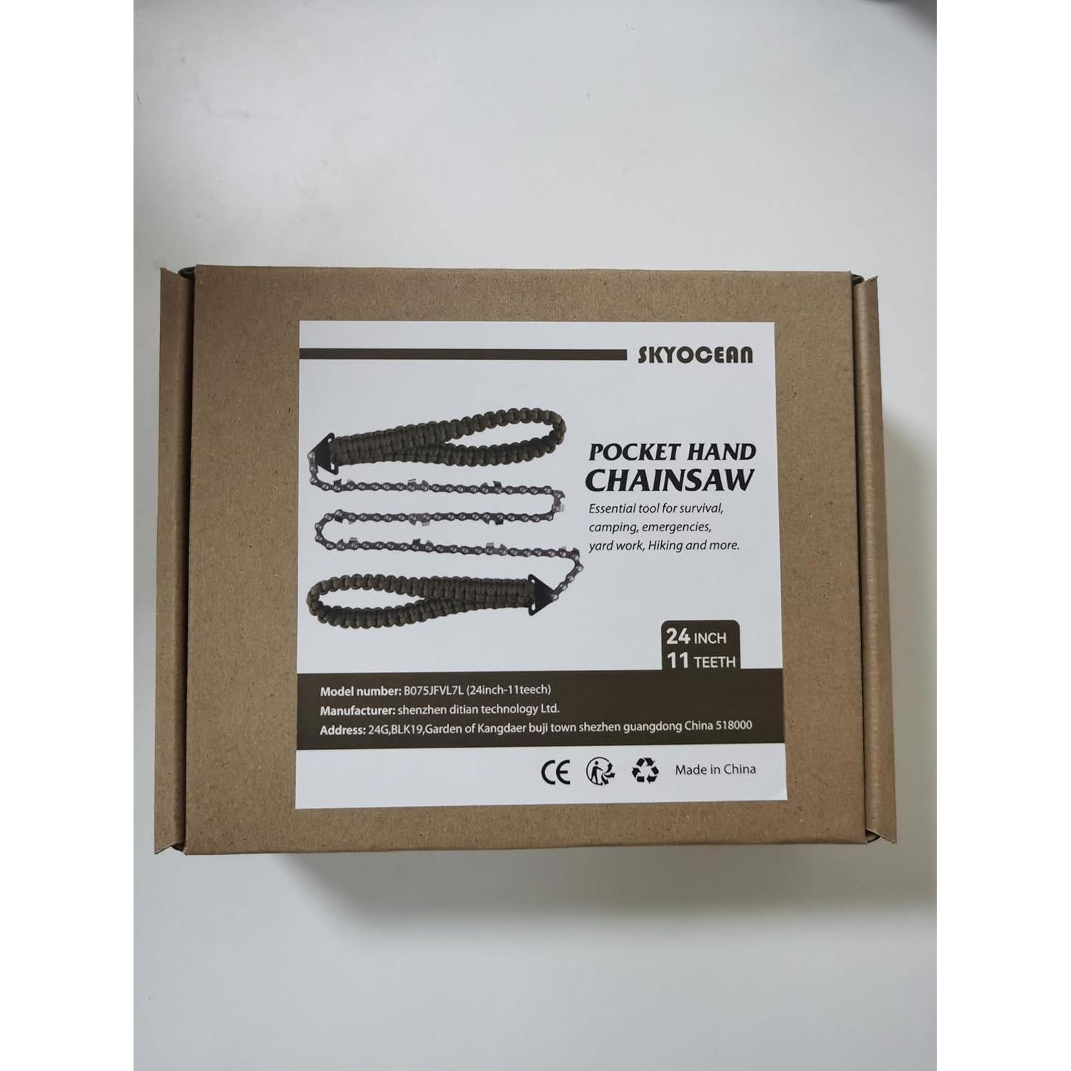 Sierra de bolsillo Skyocean 61 cm con mango de paracord