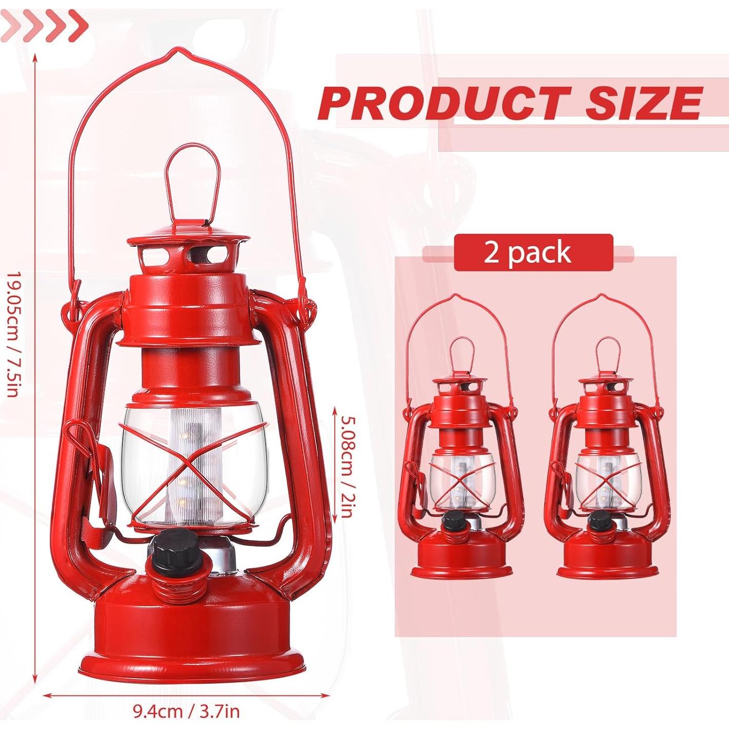 Lámpara de Tormenta LED Vintage Hortsun 20.32 cm - 2 Pzs
