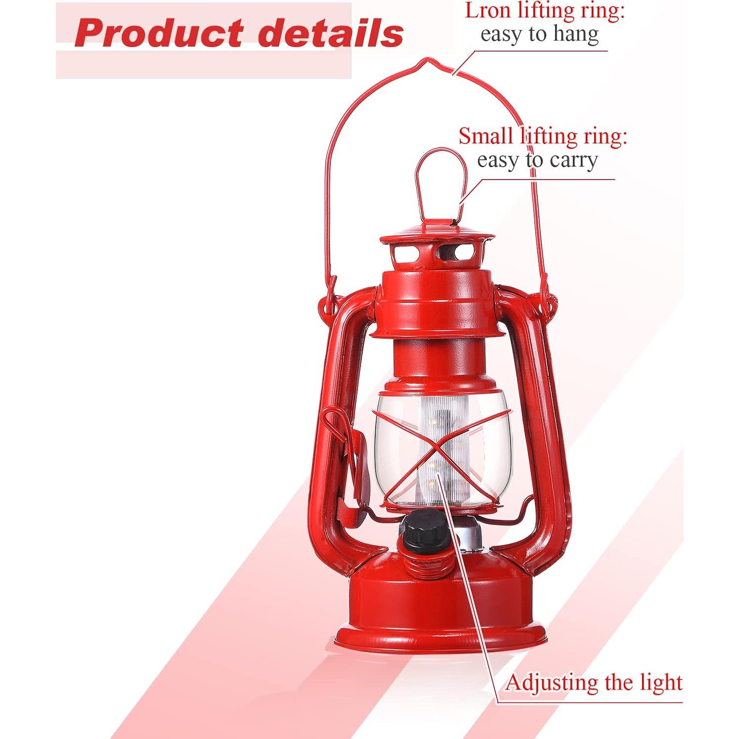 Lámpara de Tormenta LED Vintage Hortsun 20.32 cm - 2 Pzs