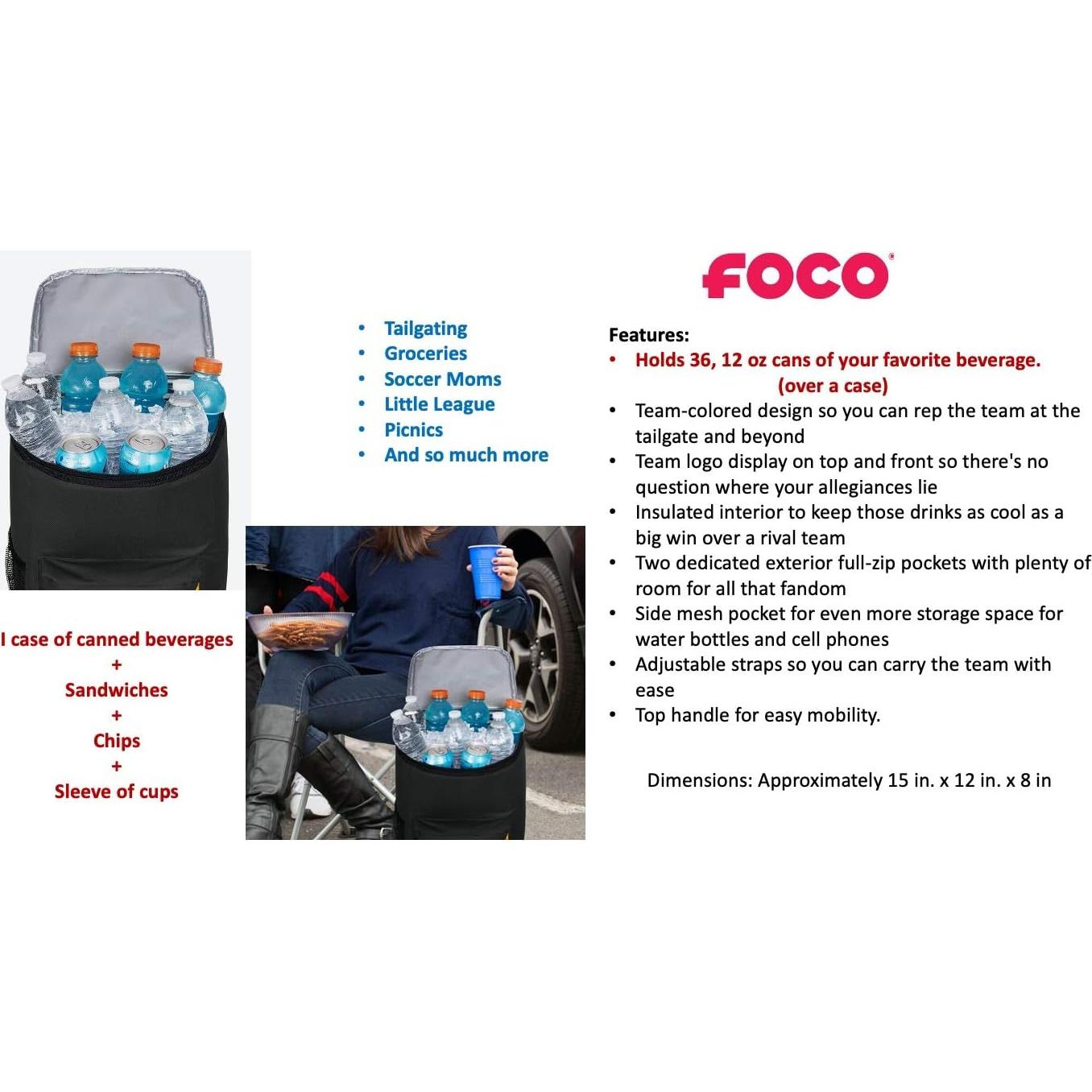 Mochila Enfriadora FOCO Cardenales de Arizona 24L Impermeable