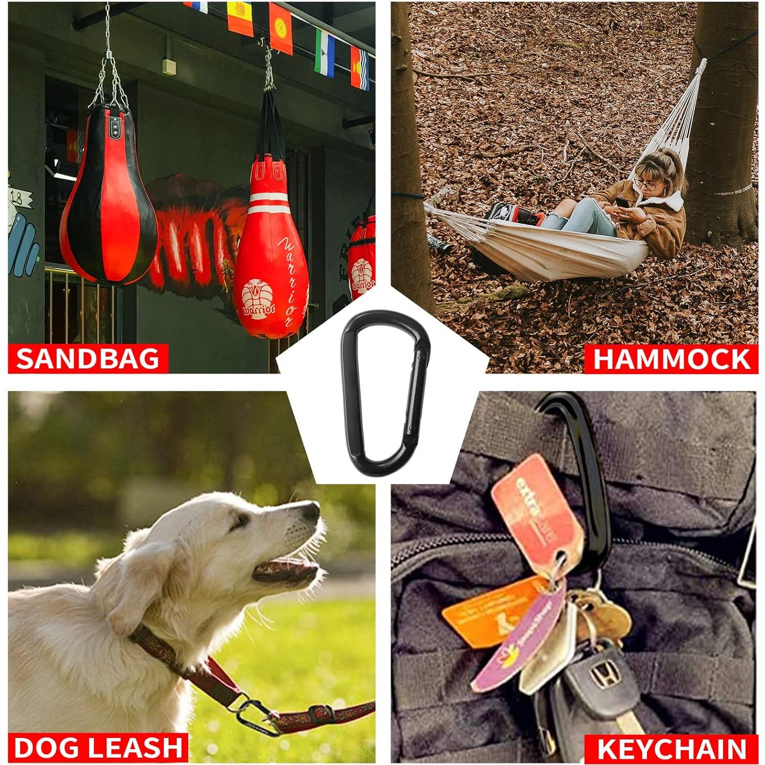 Clip de Carabinero Oak-Sports 3" Negro Alta Resistencia 399 kg