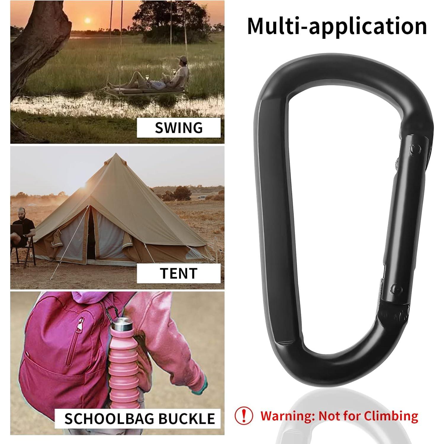 Clip de Carabinero Oak-Sports 3" Negro Alta Resistencia 399 kg