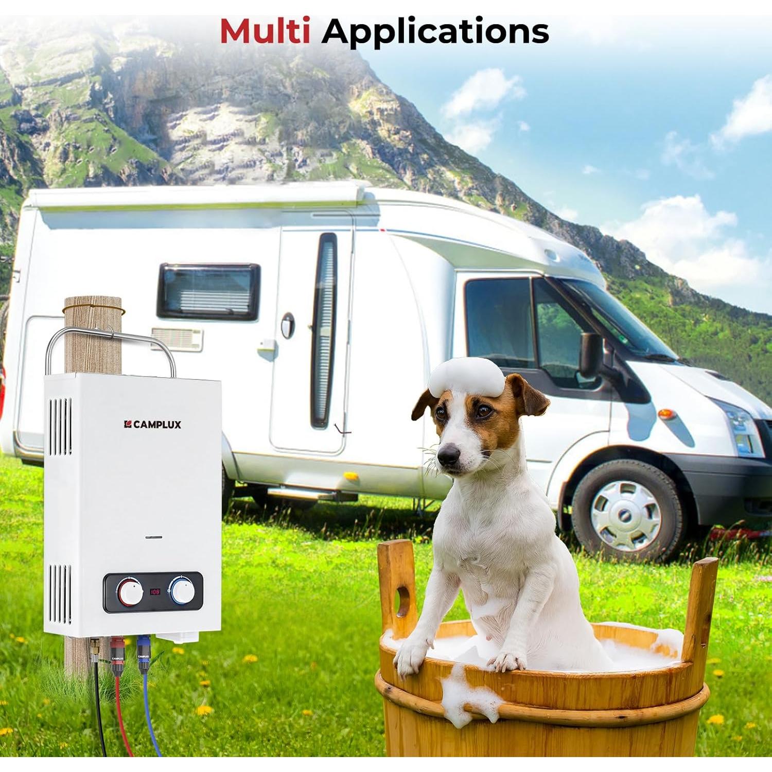 Calentador de Agua Sin Tanque Camplux BD158N 6L Portátil