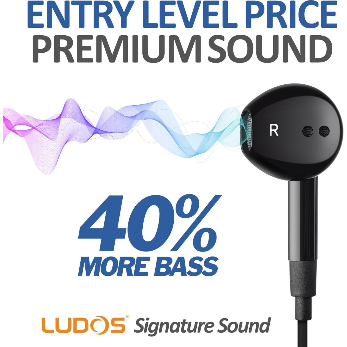 Auriculares con Cable LUDOS FEROX 3.5mm Aislamiento de Ruido