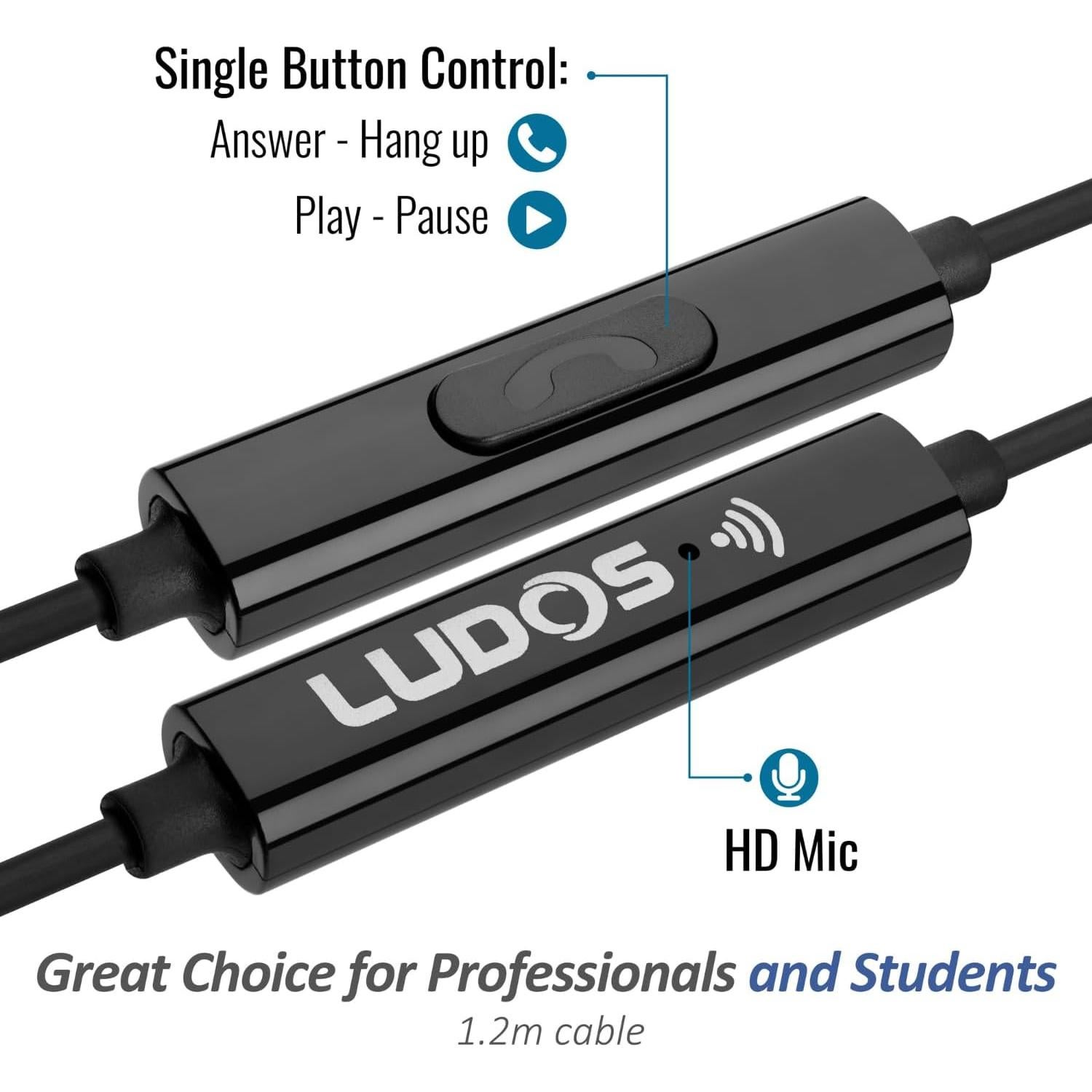 Auriculares con Cable LUDOS FEROX 3.5mm Aislamiento de Ruido