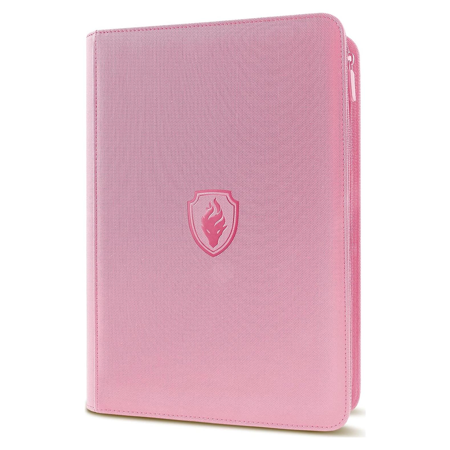 Álbum de Tarjetas Fabmaker 9 Bolsillos Rosa 360 Capacidad