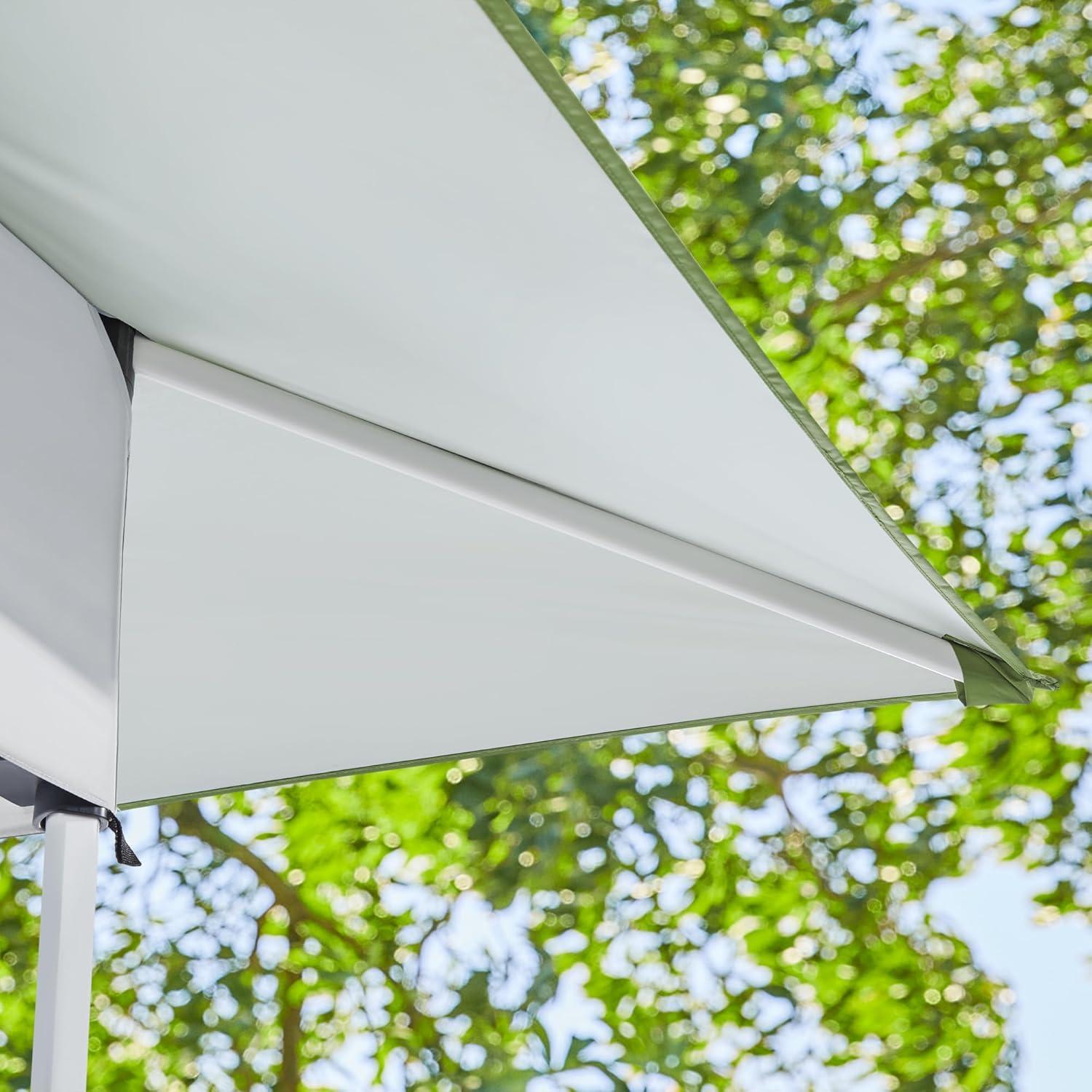 Carpa Plegable Yaheetech 15.7 m² Gris Claro/Verde Ajustable