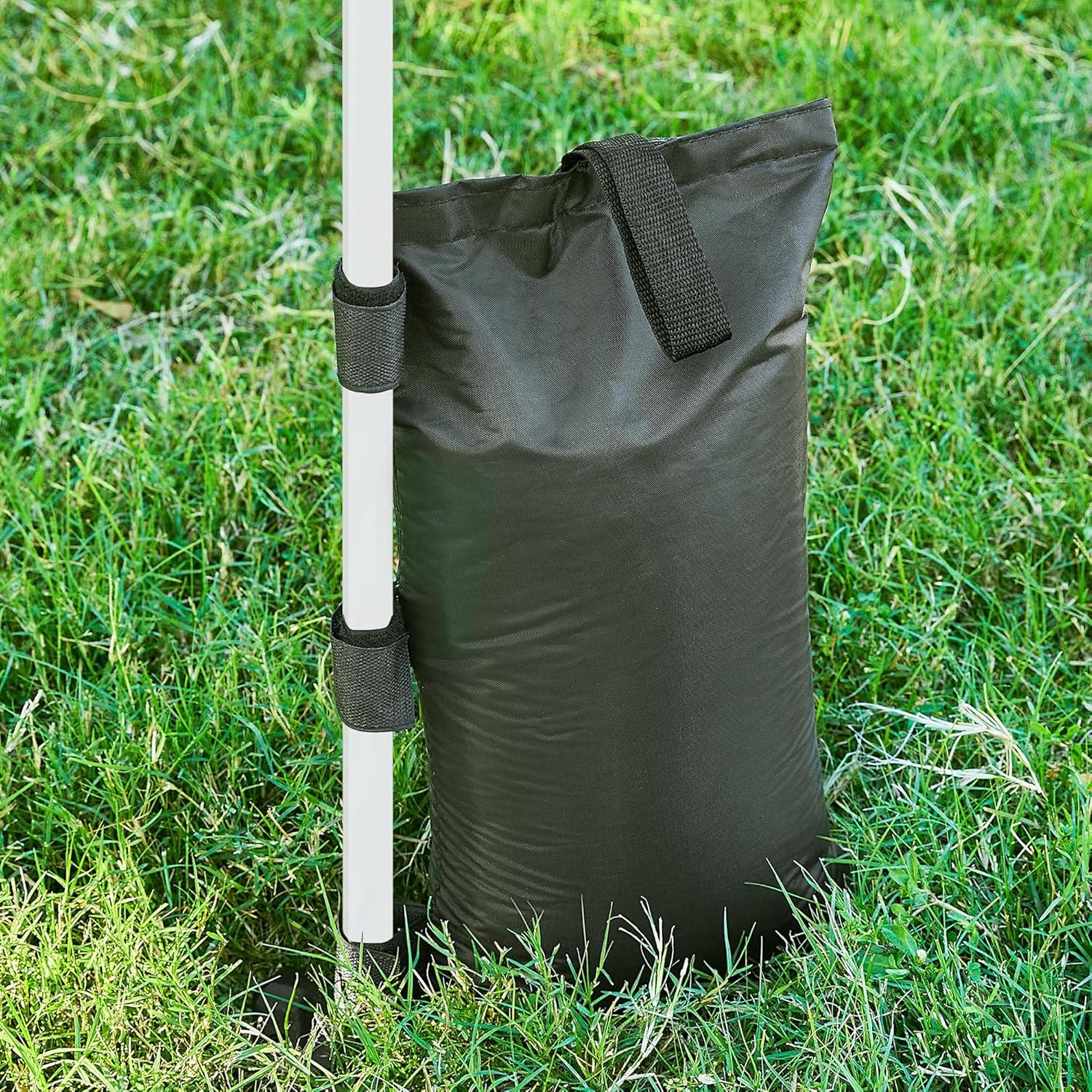 Carpa Plegable Yaheetech 15.7 m² Gris Claro/Verde Ajustable