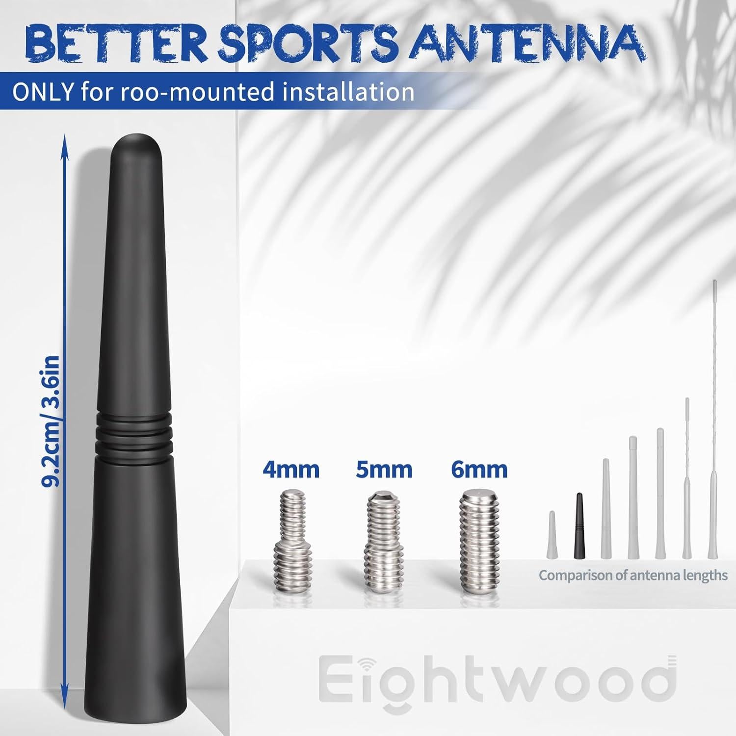 Antena de Coche Eightwood 9.14 cm Flexible AM FM