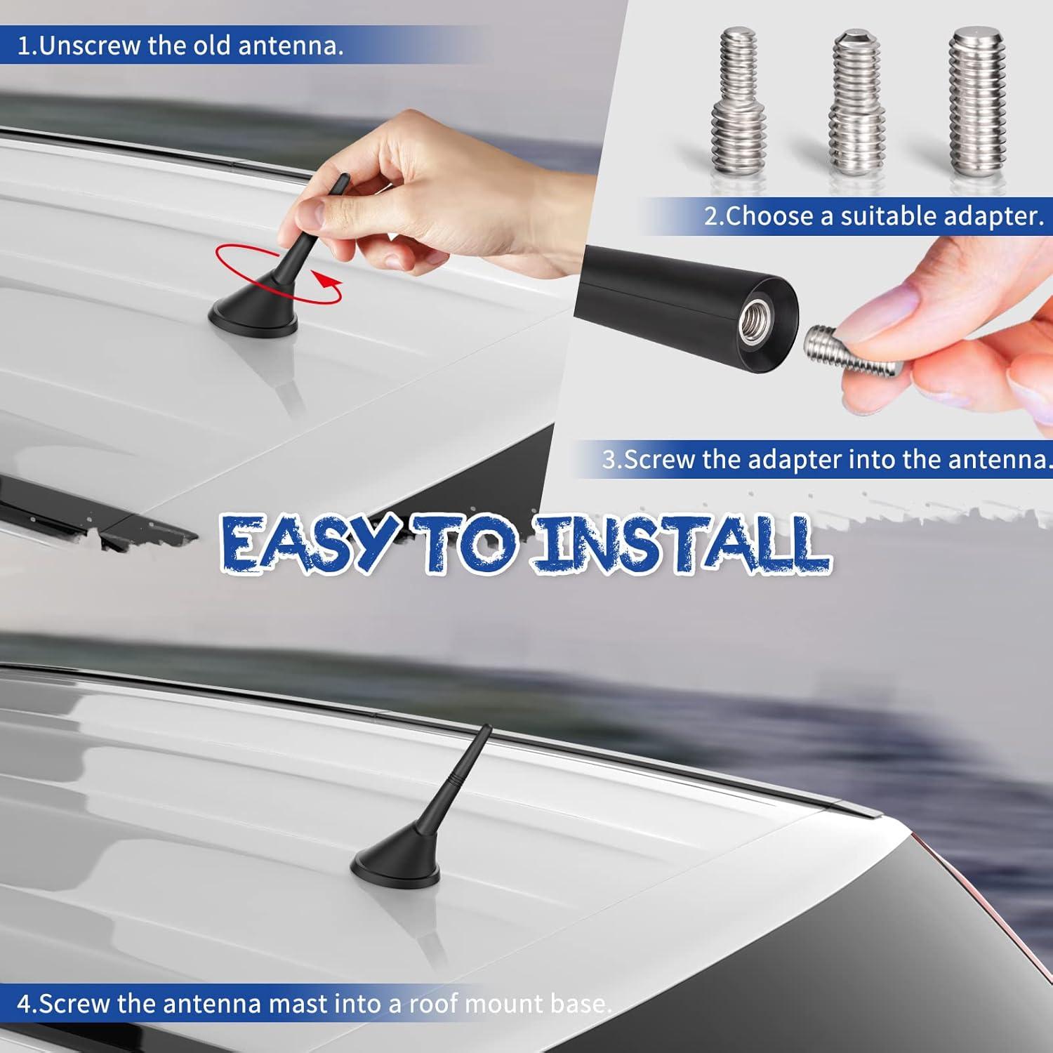 Antena de Coche Eightwood 9.14 cm Flexible AM FM