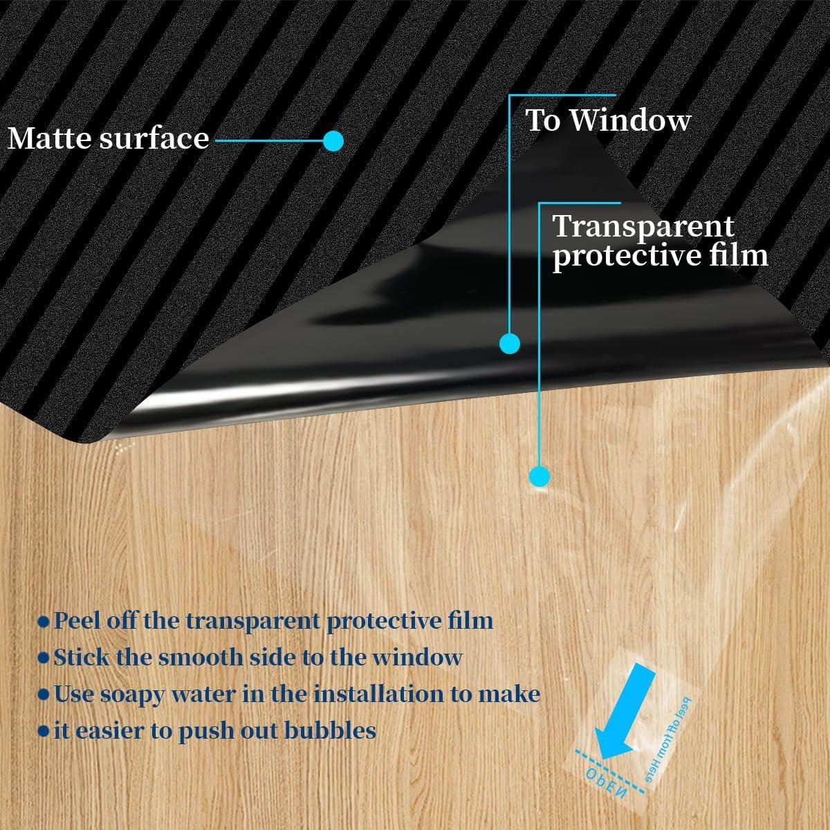 Película Blackout Niviy 30x200 cm - 100% Bloqueo Luz Solar