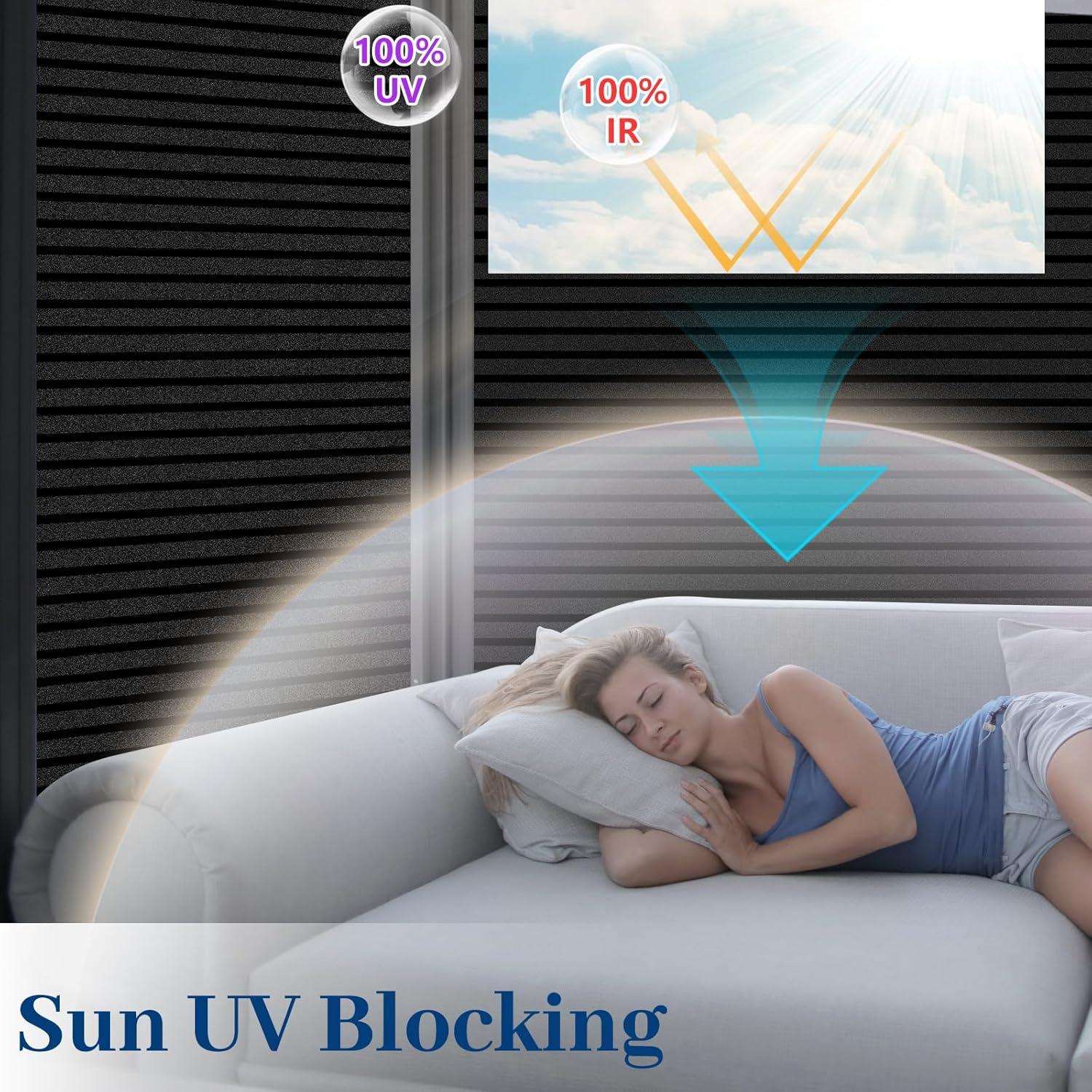 Película Blackout Niviy 30x200 cm - 100% Bloqueo Luz Solar