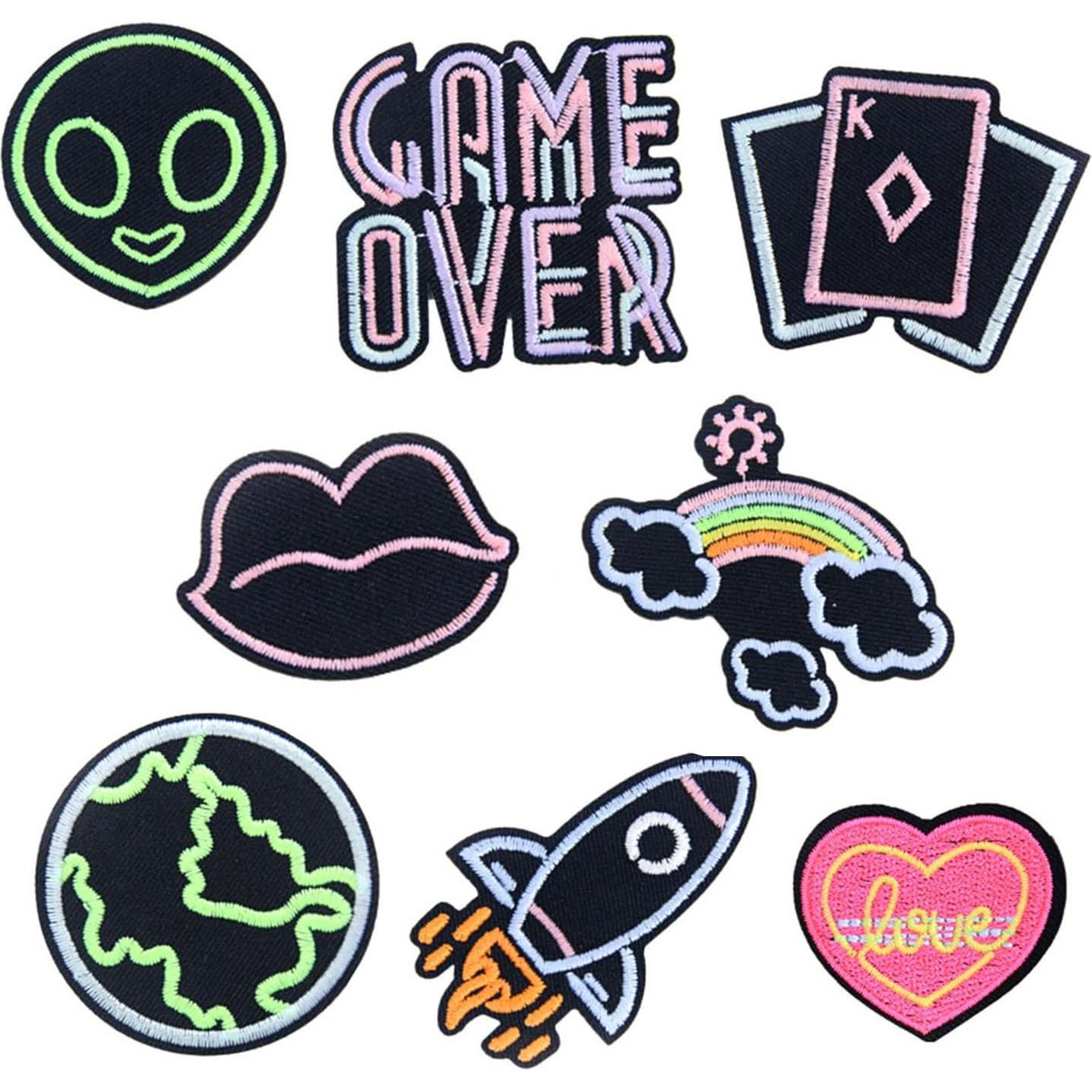 8 Parches Termoadhesivos Brillan en la Oscuridad Attuslla