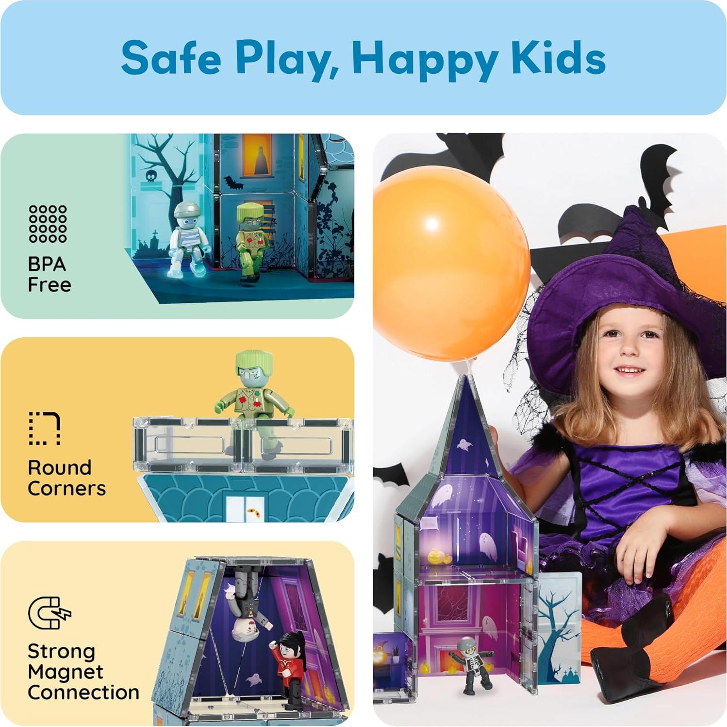 Bloques de Construcción Magnéticos Casa Embrujada PicassoTiles 8 Figuras