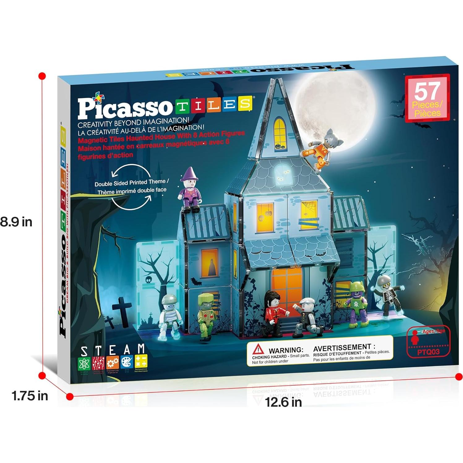 Bloques de Construcción Magnéticos Casa Embrujada PicassoTiles 8 Figuras