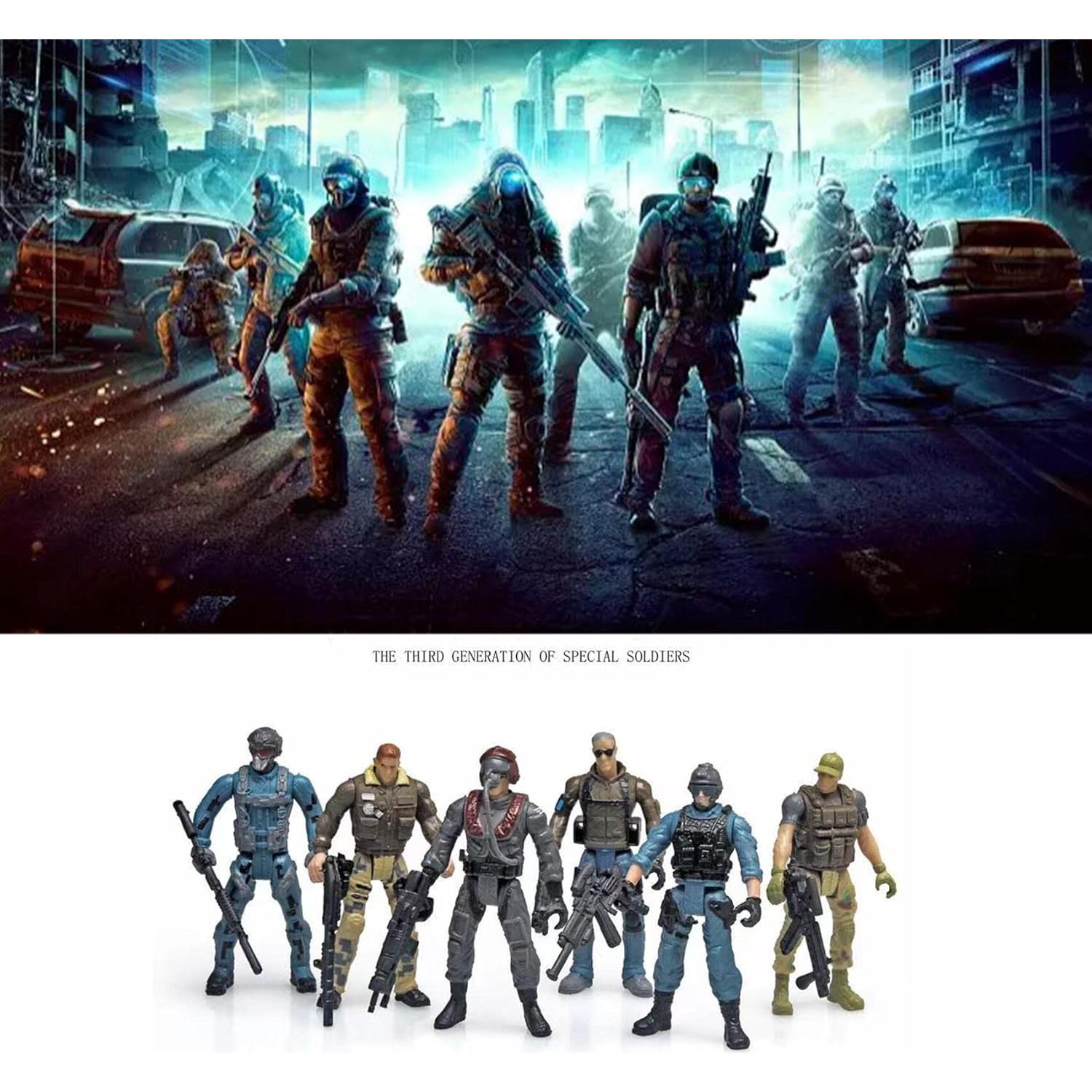 Figuras de Acción Soldados y Zombis IMIREUXY 12PCS