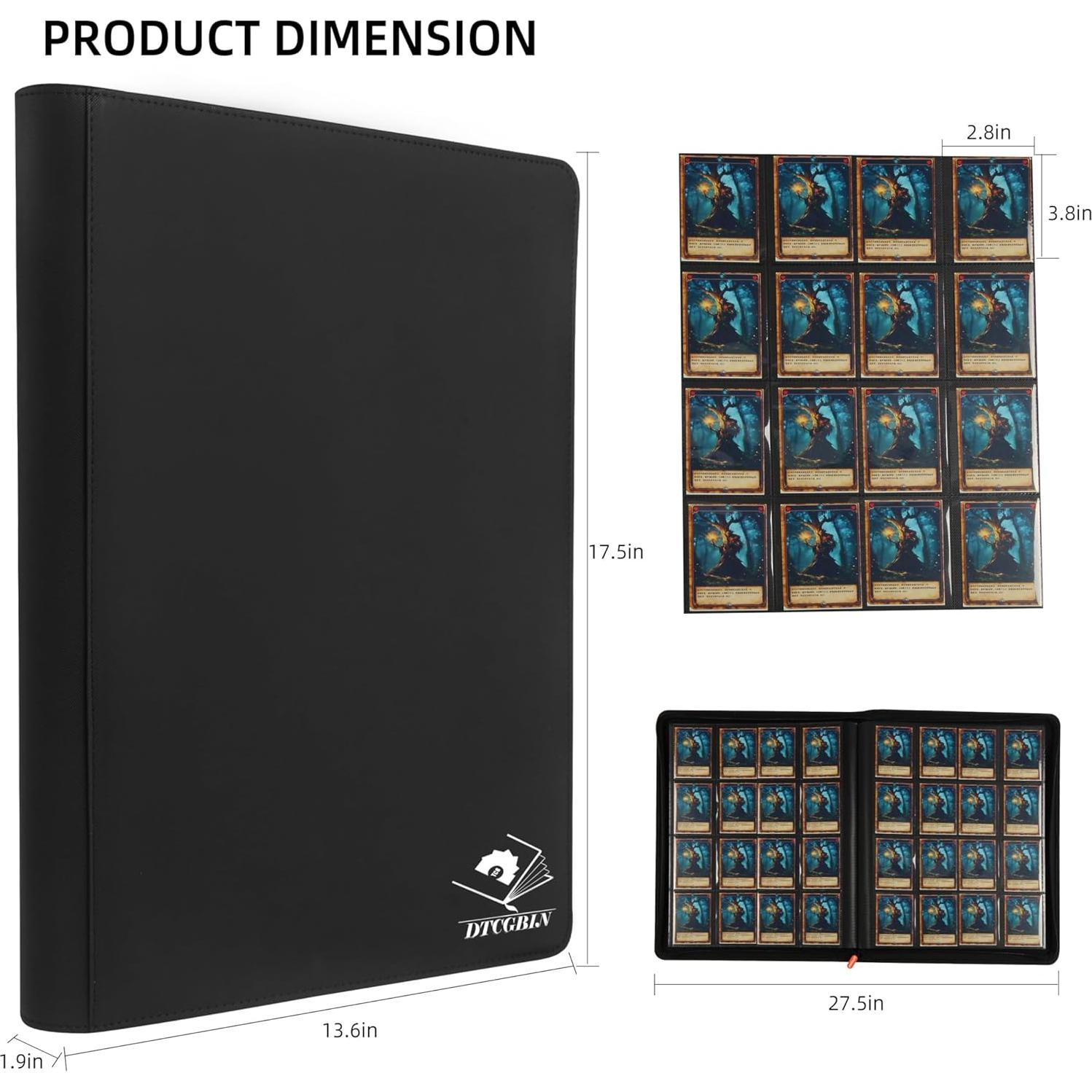 Carpeta de Cartas DTCGBIN CB 32 Páginas Negra