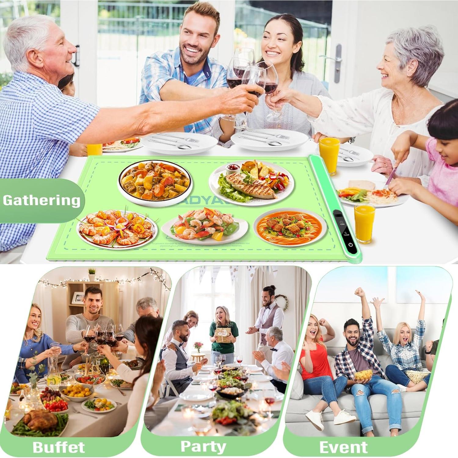 Alfombrilla Calentadora Cadyaw 500W Silicona Citron 7 Niveles