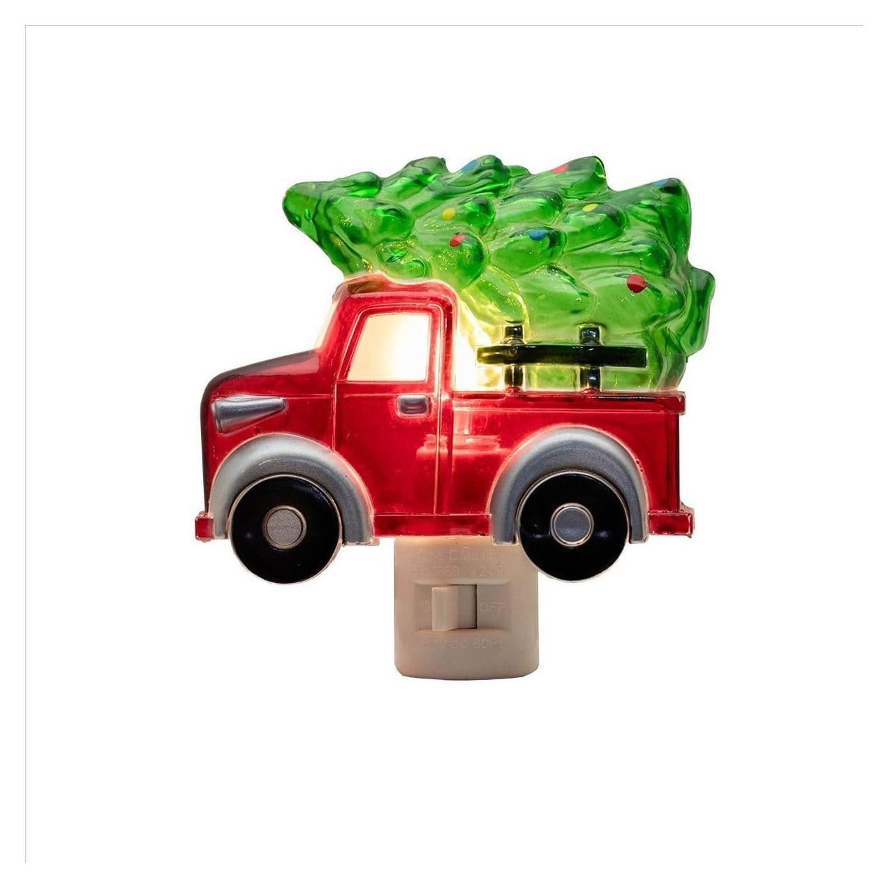 Luz Nocturna LED Camión con Árbol Navidad 11.43cm