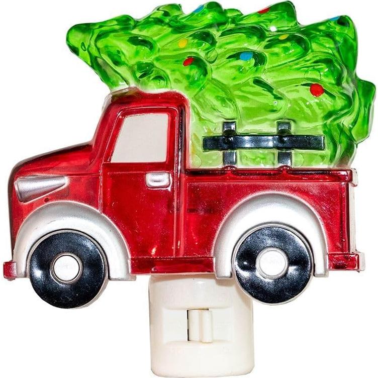 Luz Nocturna LED Camión con Árbol Navidad 11.43cm