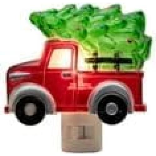 Luz Nocturna LED Camión con Árbol Navidad 11.43cm