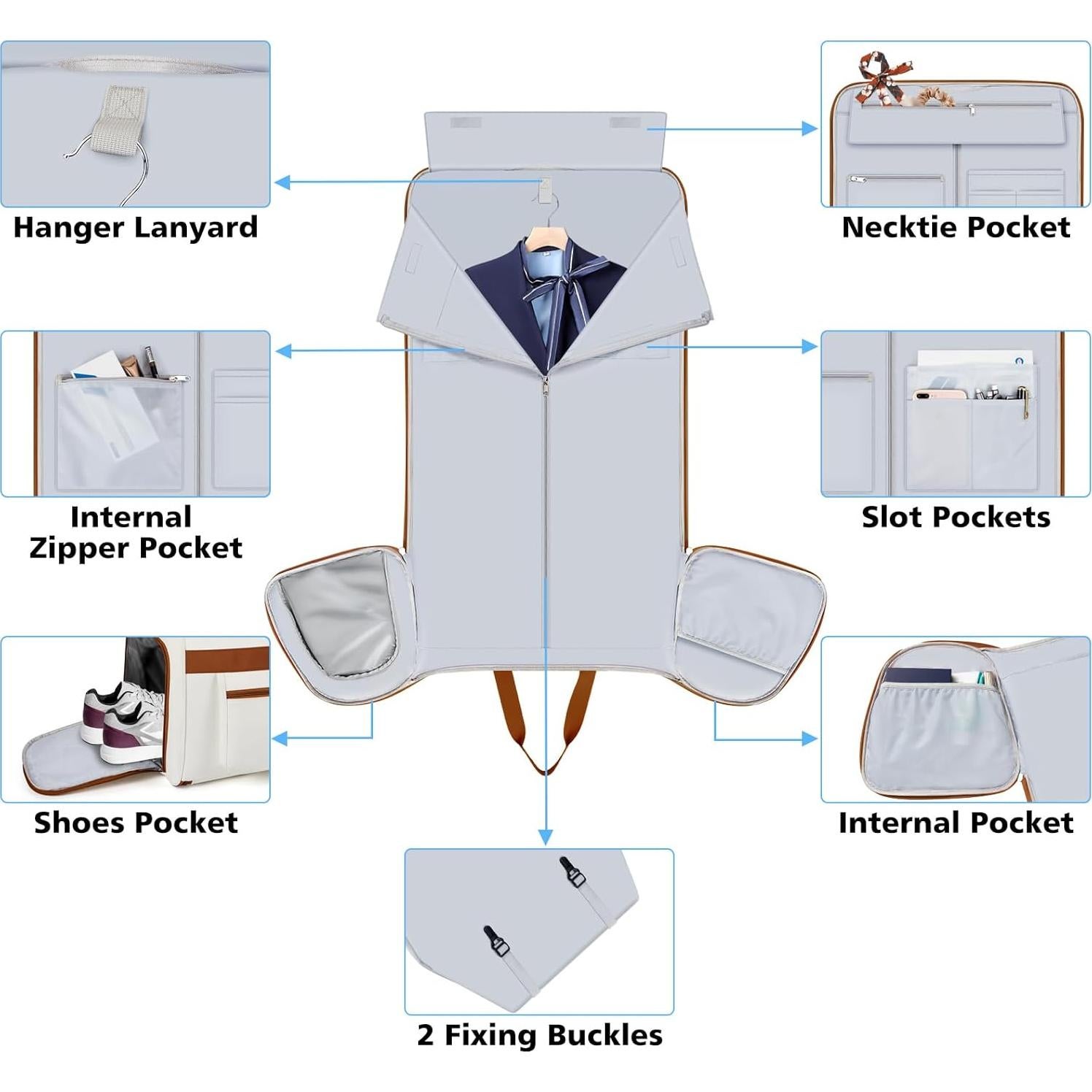 Bolsa de viaje tipo duffel I44 - 3 en 1, organizador y tocador