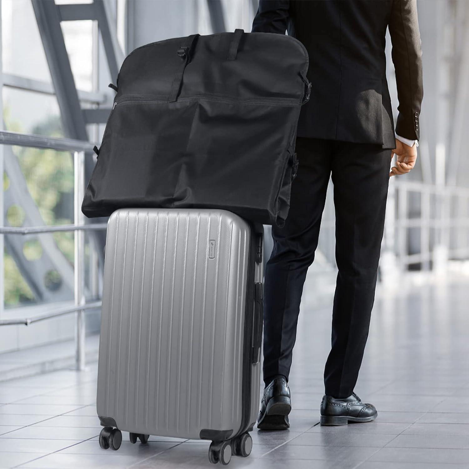 Bolsa de Ropa de Viaje Syeeiex 127 cm Oxford Negra con 6 Bolsillos