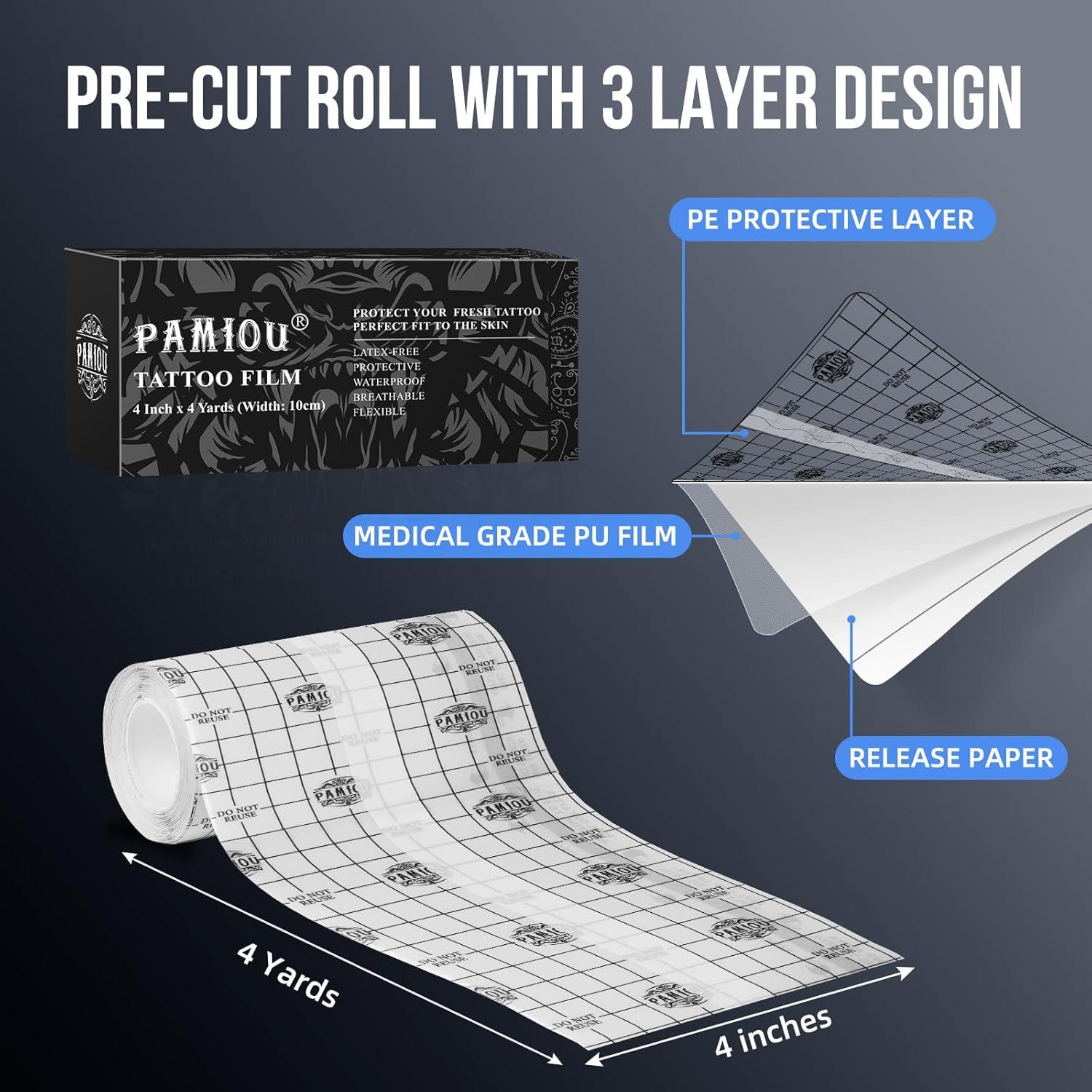 Parche Cubridor de Tatuajes Pamiou 10 cm x 3.66 m Impermeable