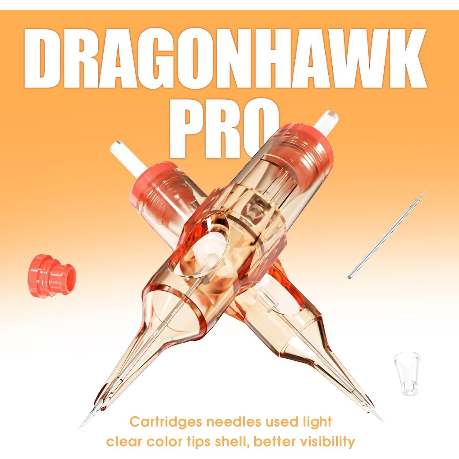 Cartuchos de Agujas de Tatuaje Dragonhawk Pro 0401RL 20 Pcs Desechables