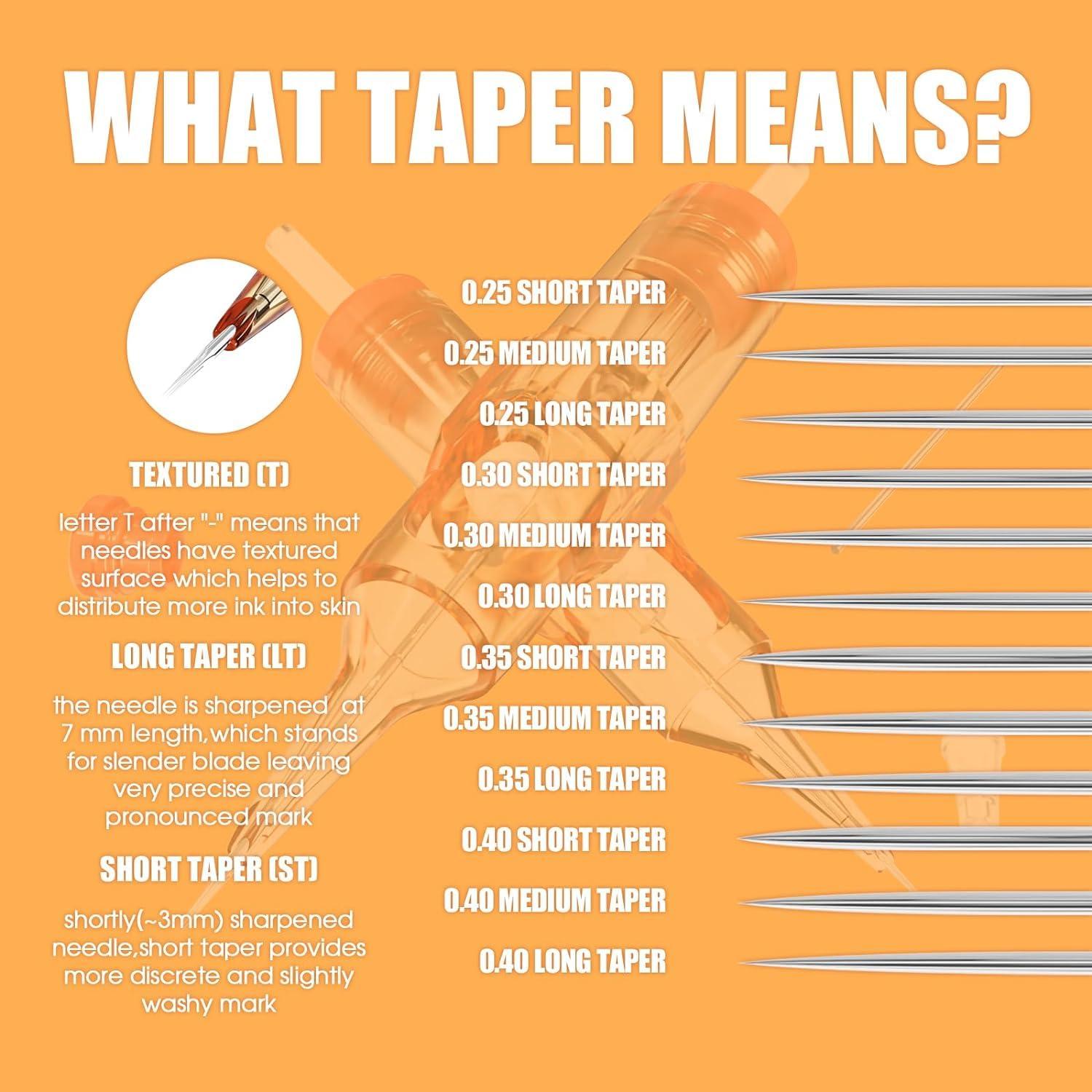 Cartuchos de Agujas de Tatuaje Dragonhawk Pro 0401RL 20 Pcs Desechables