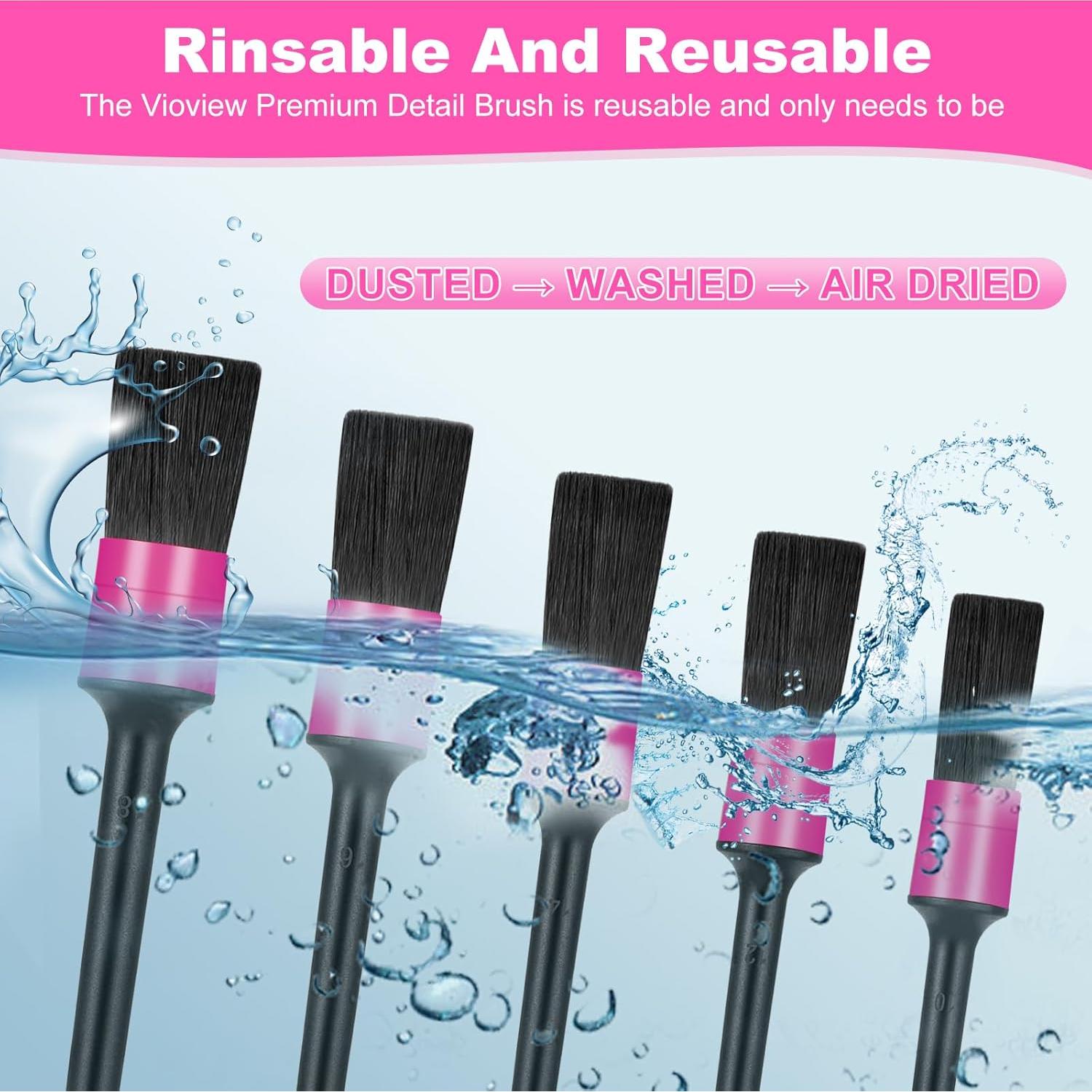 Juego de Cepillos para Detallar Automóviles Vioview 5 Piezas