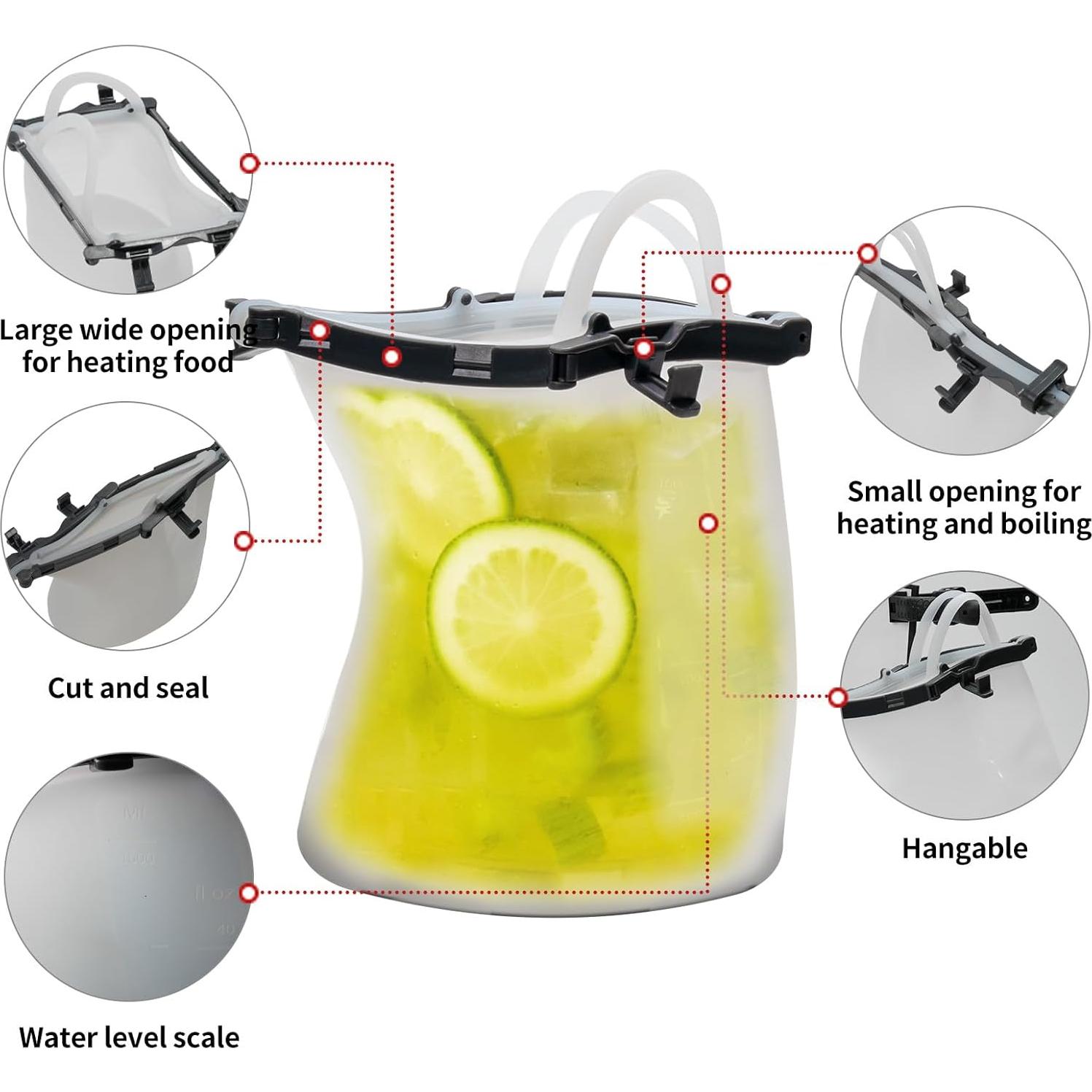 Bolsas de Almacenamiento Reutilizables OneBird 1.5L 2Pack Silicona