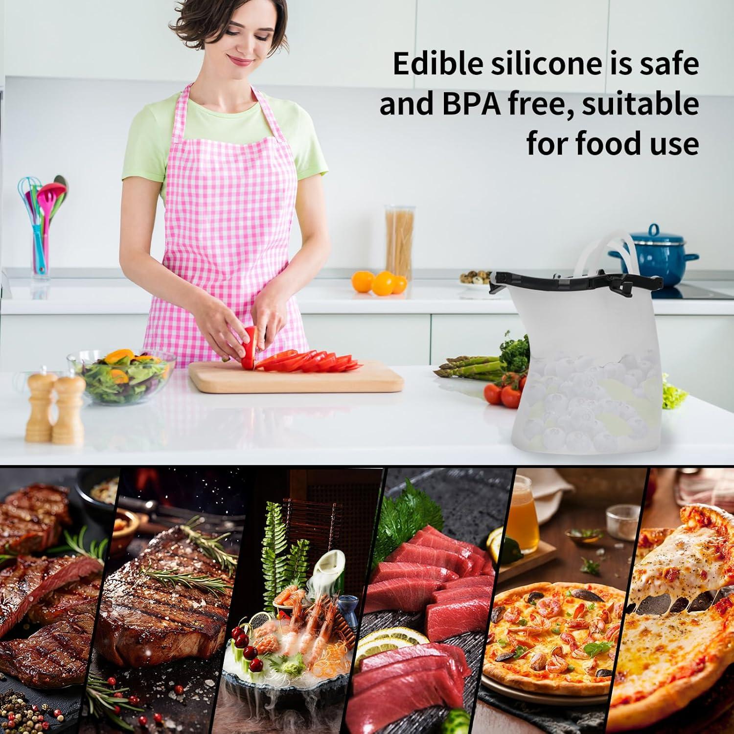 Bolsas de Almacenamiento Reutilizables OneBird 1.5L 2Pack Silicona