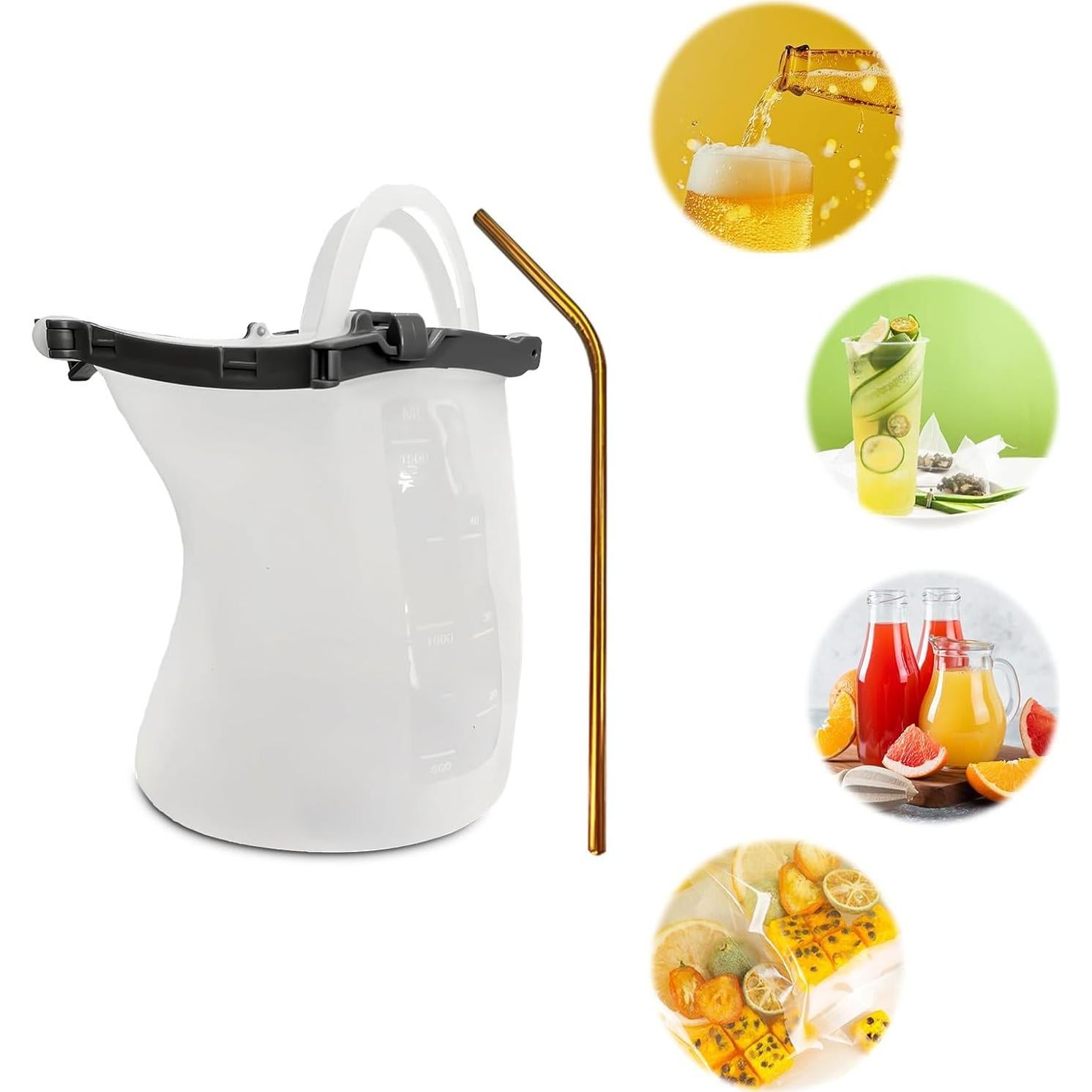 Bolsas de Almacenamiento Reutilizables OneBird 1.5L 2Pack Silicona