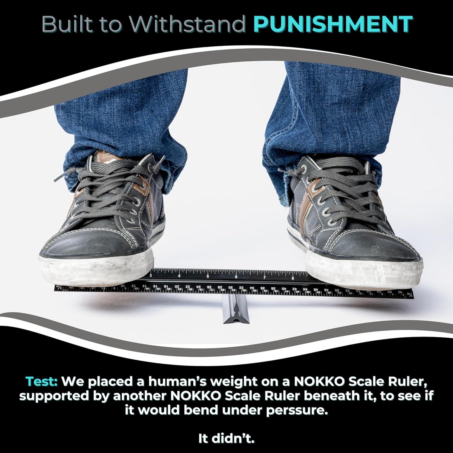 Regla Arquitectónica NOKKO 30.48 cm Aluminio Profesional