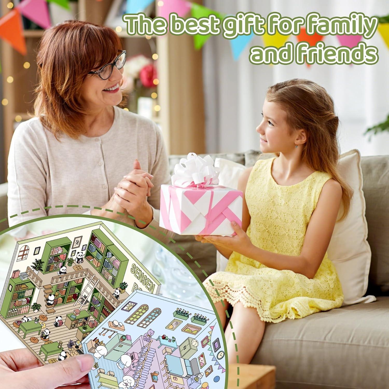 Stickers 3D DIY Aeloer - 4 Set de Escenas Creativas