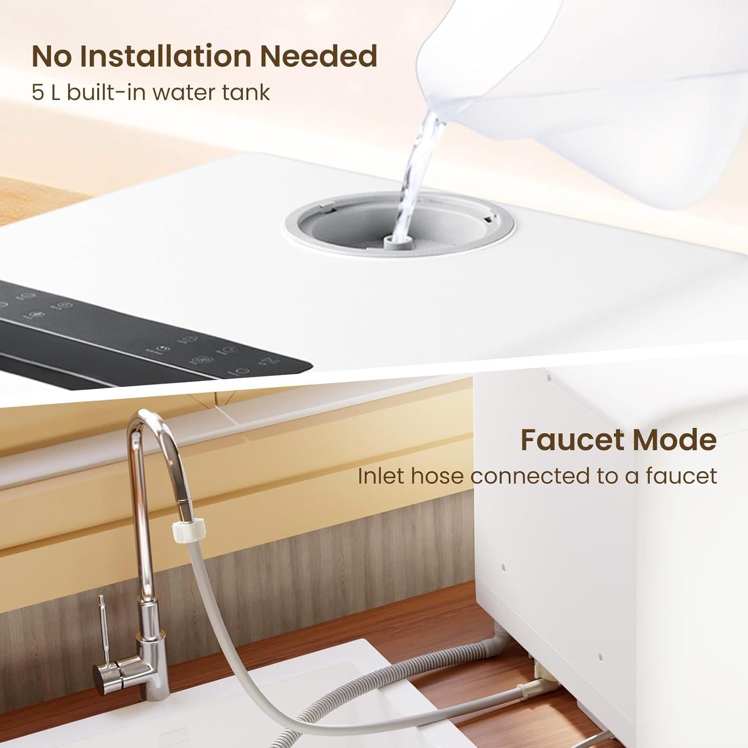 Lavavajillas HAVA TDQR07 8 Programas 5L Portátil Blanco